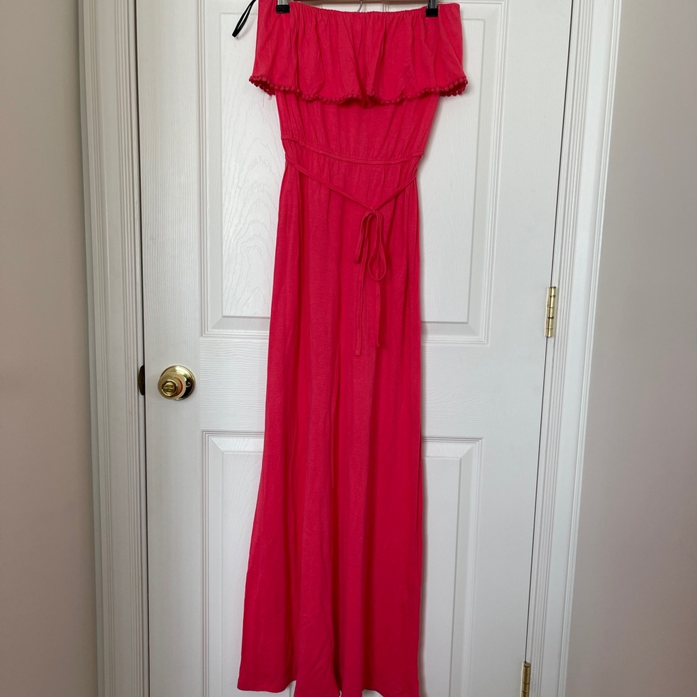 Hot pink Maxi dress.